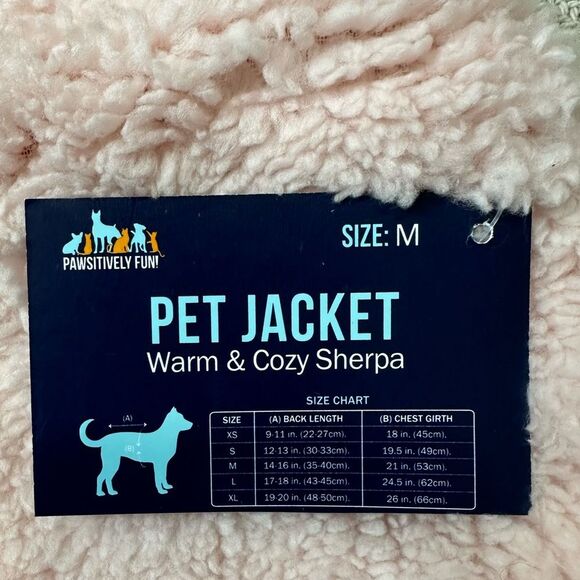 Dog Sherpa Jacket Size Medium NWT Hoodie Pink Cozy Warm Adjustable - Picture 5 of 7